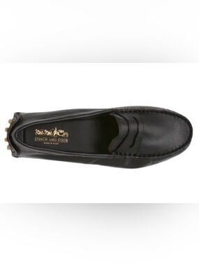 New Coach and Four Alfa Penny Driving Loafers in Black Made in Italy